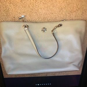 Brand new French Gray Tory Burch handbag.